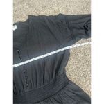 Aerie  Rock 'N' Ruffle Mini Dress Black Long Sleeve Boho Smocked Lace Size XL Photo 11