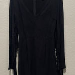 PPLA  Black Long Sleeve Fringe Dress Photo 0