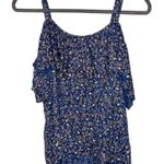 Lucky Brand Cute  Blue Floral Top Women’s Size Small Off the Shoulder Tank Shirt! Photo 1