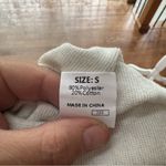 Boutique Ruffled Mini Dress oatmeal cream beige crewneck oversized S Gray Photo 3