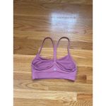 Lululemon Flow Y Racerback Sports Bra Pink Size 4 Light Support‎ Yoga Photo 1
