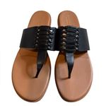 Cole Haan Black Leather Felix Grand Thong Sandals Women's Size 10 EUC Photo 0