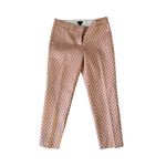 J CREW Collection Gold Coral Holiday Straight Ankle Pants Size 4 Photo 9
