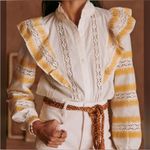 Sézane Sezane Chemise Fédora Ecru Jaune Photo 1