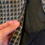 Evan Picone Evan-Picone Blazer 12 Black Gold White Tweed Lined Pockets Jacket Photo 5