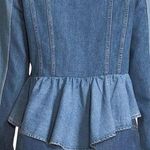 NWT Sea New York Two Tone Peplum Denim jacket Blue Photo 1