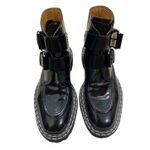 Proenza Schouler Women's lug sole biker patent Leather buckle Boots Size 38.5 Photo 6