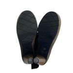 Joy Chen Women's Black Brown Suede Leather Round Toe Heeled Tall Boots Size 7 Photo 3