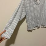 Hill House  Blue and White Scalloped Blouse medium Photo 1