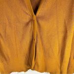 ZARA Soft Mustard Knit Ribbed Button Down Cardigan Size Small No Flaws Photo 3