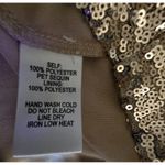 Lulus Rose‎ Gold Sequin Cold Shoulder Sleeve Formal Prom Shift Dress Gown Small Photo 5