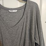 Sonoma Goods For Life Super Soft Ribbed Vneck Tunic Long Sleeve Top Sz XL Gray Photo 4