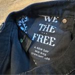 Free People Black A New Day Mid Rise Straight Leg Jeans Photo 3