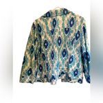 Chico's Chico’s, blue, white & turquoise, Jacket,‎ Size 2 Photo 1