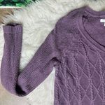 Sonoma  long sleeves, fall winter , holidays warm , pullover  V-neck purple sweat Photo 2