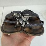 Freebird by Steven 38 US 7 Sea Sandal Braided Leather Strappy Black Silver Photo 10