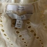 Joie  Cream Embroidered Eyelet Ruffle Tiered Dress Small Cottage Prairie Photo 9