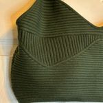 Aerie Ribbed Knit Crop Top Olive Green Bralette Sleeveless Tank Top Casual Photo 1