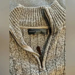 Oscar de la Renta  quarter zip brown sweater size L Photo 2