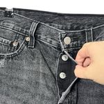 Levi's 501 Shorts Distressed Cutout Button Fly Rigid Black Women’s Size 28 Photo 4