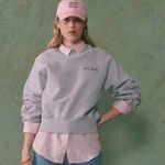 Maison Labiche “Not‎ a Cliché” Crewneck Organic Cotton Sweatshirt Size XS Gray Photo 0