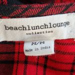 BeachLunchLounge Red Plaid Sheath Dress Size Medium Red and Black Mini Dress Photo 7