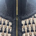 J.Crew Jacquard Sweater-Jacket Cotton Full Zip Gold Buttons Size Medium NEW Photo 7