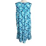 Anthony Richards Sleeveless Floral MuuMuu 2X Blue Cotton House Dress Pockets Photo 3