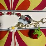 Strawberry and Flower Keychain Red Photo 3