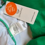 Charmo Women One Piece Swimsuit Zipper Swimwear Mock High Neck Full Coverage Rash Guard Green Size XL Photo 9