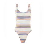 Maaji NWT  Paradise Postals Claire Low Back One Piece Swimsuit Reversible Photo 4