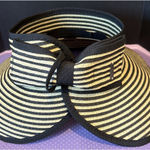 Kooriginal Wide Brim Sun Hat Black Beige Adjustable Bow Travel Beach Cruise Photo 0