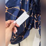 ASTR  The Label Women's Veronica Cutout Cowl Neck Long Sleeve Satin Blouse Top L Photo 7