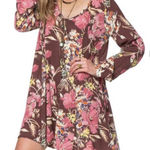 O'Neill O’Neill Poppit Floral Brown Mini Dress size M Photo 0