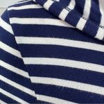 Heart & Hips Striped Nautical Hoodie T Shirt Midi Dress Blue White Medium Photo 6