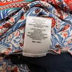 Halo Womens Blouse Top Shirt Floral Print Faux Wrap Pullover Short Sleeve Small Red Photo 7