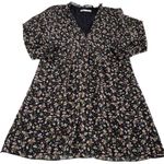 ZARA  Dress Womens Small Floral V Neck Short Sleeve Empire‎ Waist A Line Boho Photo 0
