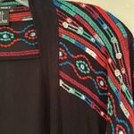 Forever 21 Forever‎ 21 Bohemian Embroidered Lightweight Gauze Cardigan Women's Small Black Photo 1