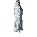 Fleur du mal silk jungle print dress floral women’s long sleeve NWT boho size 6 Blue Photo 6