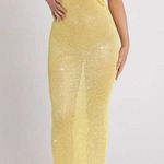 Knit sequin dress Yellow Photo 0