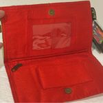 Laurel Burch Red Whimsical Heart Love Cat Bifold Wallet NEW Photo 2