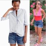 Womens J Crew Merrill Mid Rise Medium Wash Cuffed Denim Jean Shorts Photo 1