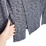 G.H. Bass & Co Grey Long Sleeve Heathered Knit Open Front Moto Cardigan Small Blue Photo 4