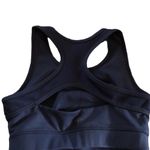 Splendid Studio Navy Ruched Racerback Sports Bra Sz. S Cut Out Back Yoga Sport Photo 3