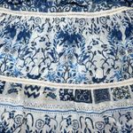 Johnny Was  Sheer Tiered Midi Sundress Boho Floral Embroidery Blue White Paisley Photo 6