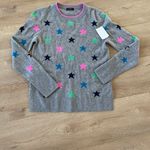 Halogen Gray Star Crewneck Cashmere Sweater Size S NWT Photo 1