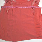 Summer top ruffles embroidered vneck lightweight boho Knox Rose small target top Pink Photo 4