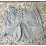 Gap  Striped Girlfriend Chino Shorts Patch Pocket Sz 8 Photo 0