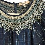 Madewell  Embroidered Puff-Sleeve Babydoll Dress in Indigo Plaid size XS‎ NE787 Photo 1