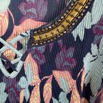 Catherines  Floral Beaded Tunic Top Size 3X  Multicolor Pleated Lightweight Flowy Photo 1